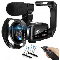 Tagital Video Camera 4K Camcorder UHD Vlogging Camera for YouTube WiFi 48M Digital Zoom Camcorder 3 in Touch Screen Support Webcam Microphone