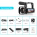 Tagital Video Camera 4K Camcorder UHD Vlogging Camera for YouTube WiFi 48M Digital Zoom Camcorder 3 in Touch Screen Support Webcam Microphone